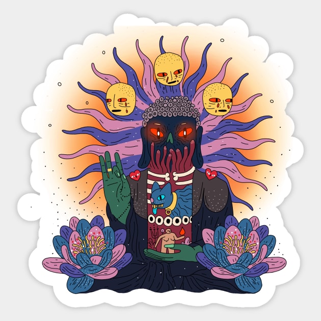 Buddha Sticker by Axstonee